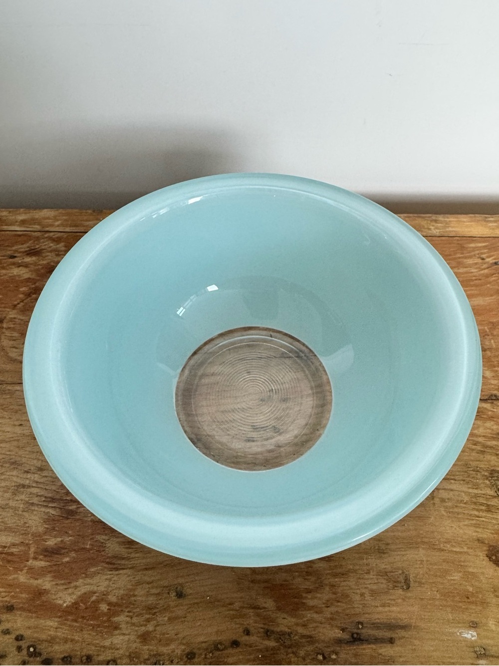 Vintage Pyrex Turquoise Clear Bottom Nesting Mixing Bowl 322 1L